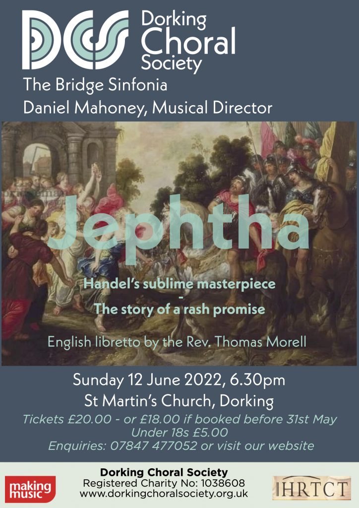 concert poster for Jephtha
